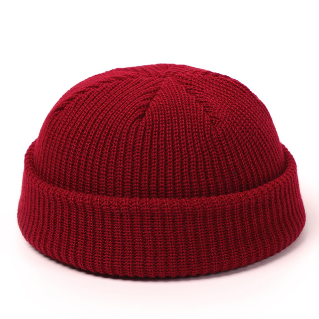 Retro Knitted Beanie — close-up detail