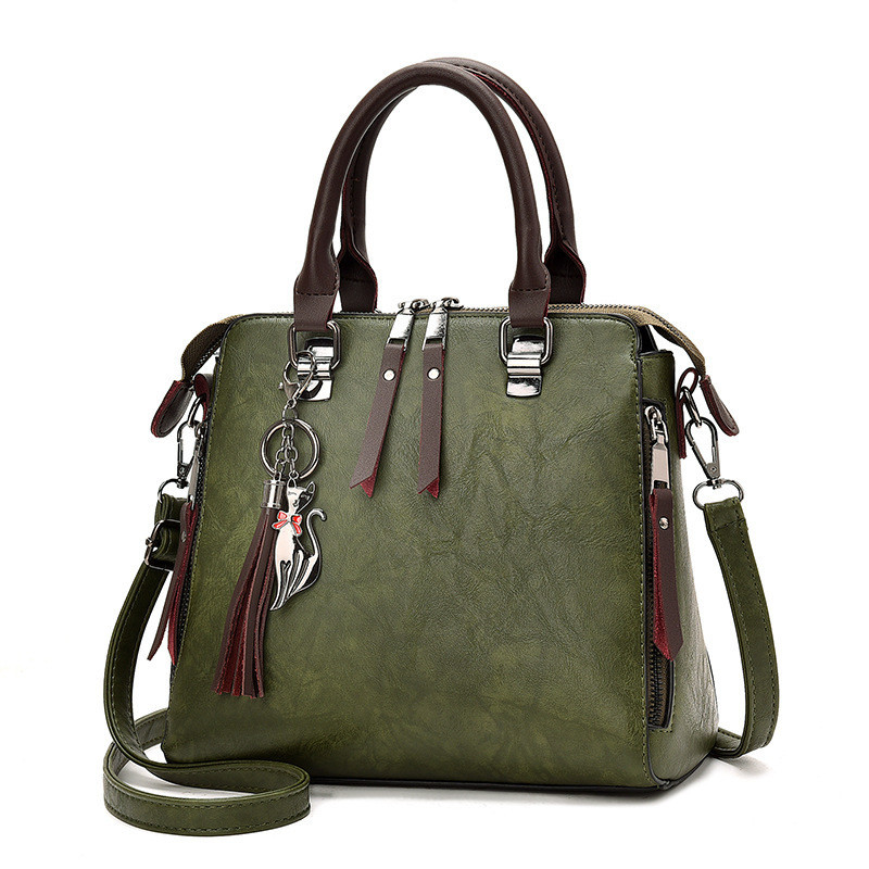 Top-Handle Structured Handbag — close-up detail