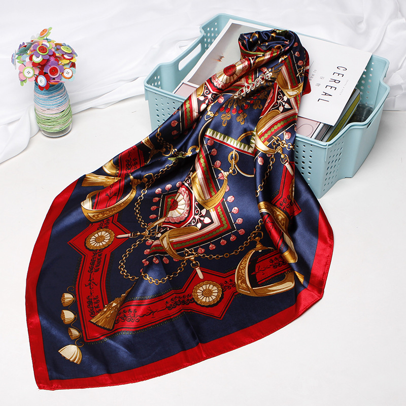 Silk-Satin Bandana Scarf — alternate angle