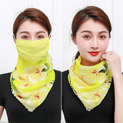 Printed Sun Neck Scarf — alternate angle