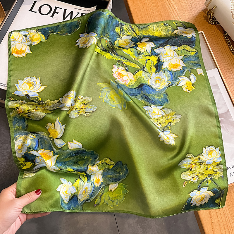 Silk Neck Scarf — close-up detail
