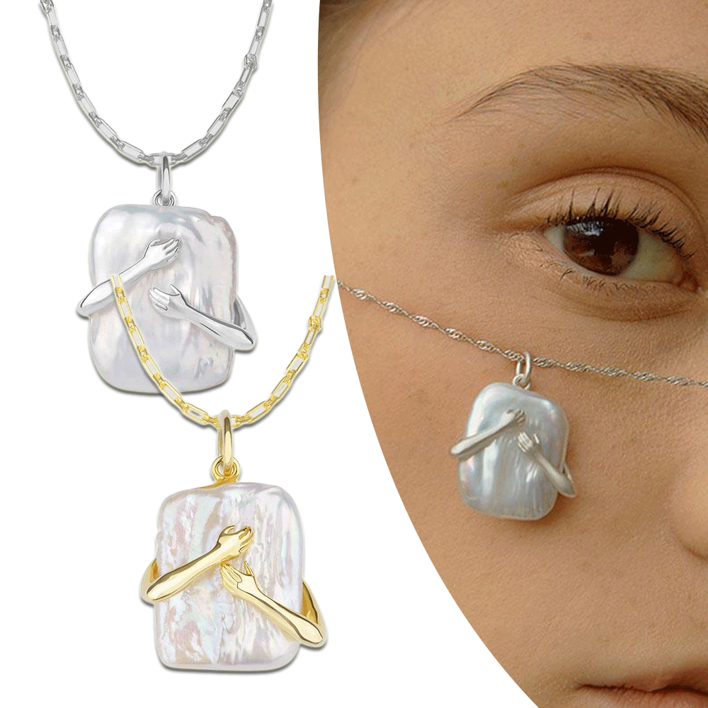 Square Baroque Pearl Necklace — alternate angle