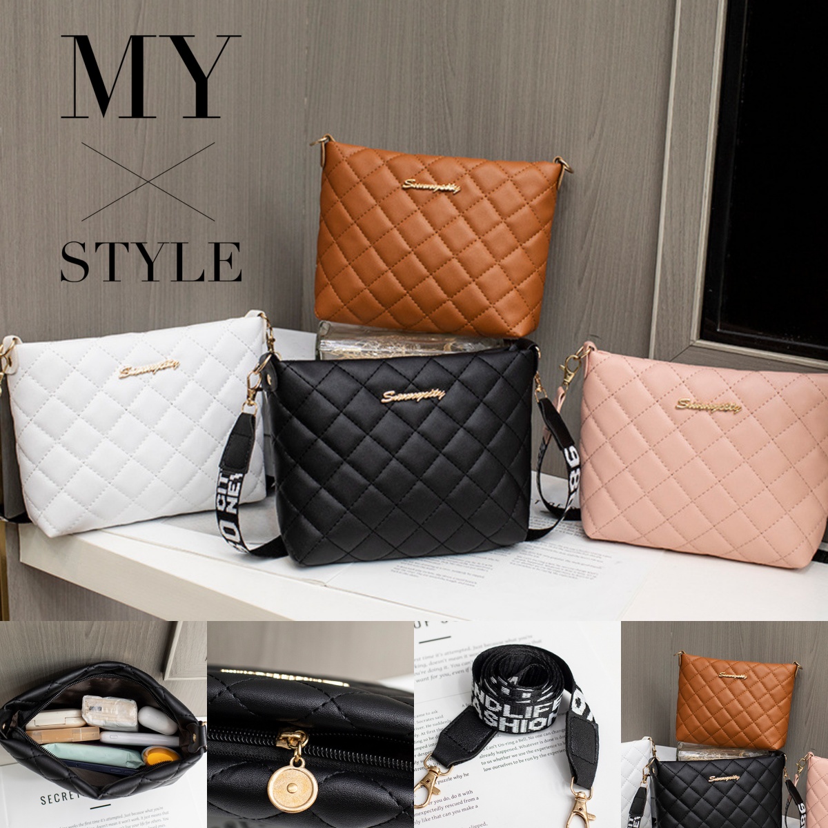 Quilted Chain Crossbody Bag — product photo