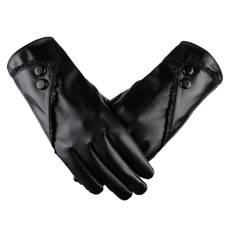 Lace-Trim Button Gloves — product photo