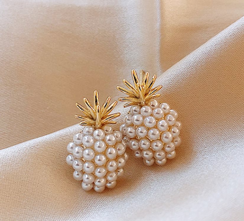 Starfish & Pearl Earrings — alternate angle
