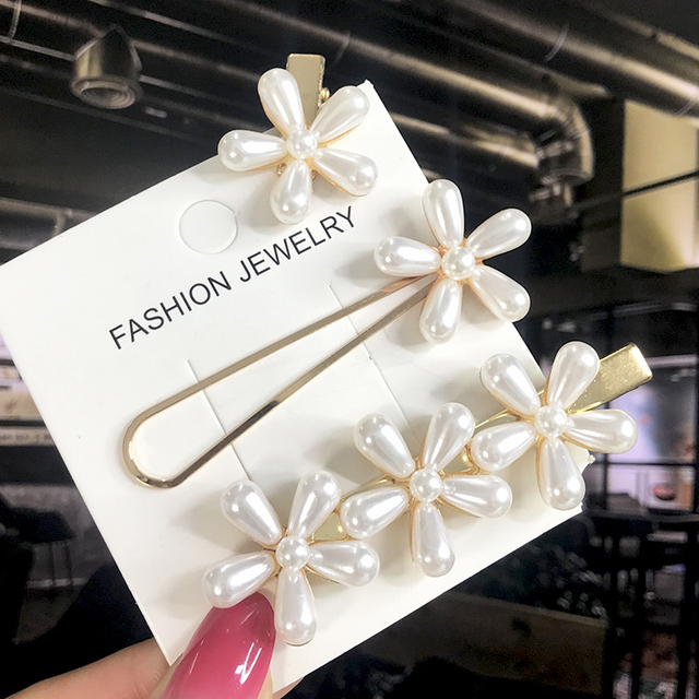 Geometric Pearl Hair Clips — product photo
