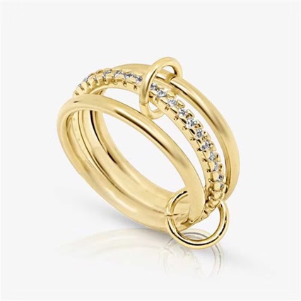 Interlocking Zircon Stack Rings — product photo