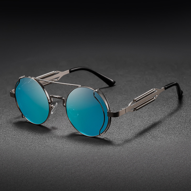 Steam-Wave Tinted Round Sunglasses — product photo