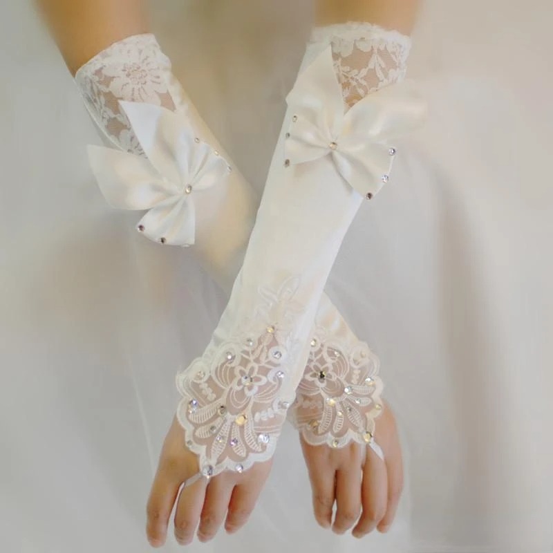 Lace Bow Gloves — alternate angle