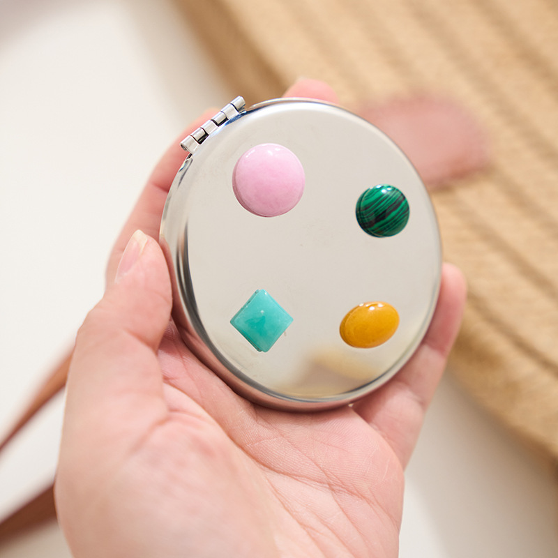 Natural-Stone Compact Mirror — product photo